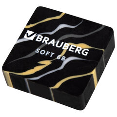 Ластик BRAUBERG &laquo;MARBLE&raquo;, 34&times;34&times;11 мм, квадратный, экологичный ПВХ, ассорти, 272726