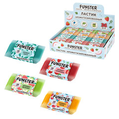 Ластик ароматизированный FUNSTER (ФАНСТЕР) &laquo;SWEET&raquo;, 54&times;23&times;10 мм, скошенный, картонный держатель, экологичный ПВХ, ассорти, 272727