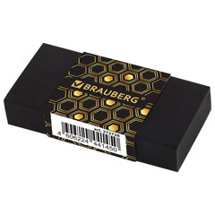 Ластик BRAUBERG &laquo;GOLDEN BLACK&raquo;, 50&times;24&times;10 мм, прямоугольный, картонный держатель, экологичный ПВХ, ассорти, 272728