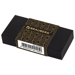 Ластик BRAUBERG &laquo;GOLDEN BLACK&raquo;, 50&times;24&times;10 мм, прямоугольный, картонный держатель, экологичный ПВХ, ассорти, 272728