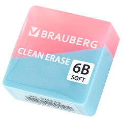 Ластик BRAUBERG &laquo;PASTEL COLOR DUO&raquo;, 34&times;34&times;14 мм, квадратный, экологичный ПВХ, ассорти, 272733