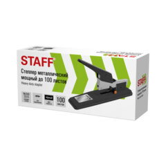 Степлер МОЩНЫЙ № 24/<wbr/>6-23/<wbr/>15 металлический STAFF &laquo;HEAVY DUTY ECO&raquo;, до 100 листов, черный, 272736