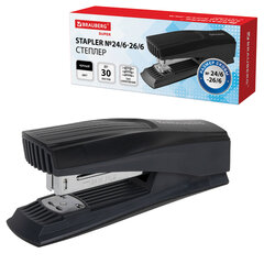 Степлер № 24/<wbr/>6, 26/<wbr/>6 BRAUBERG &laquo;SUPER&raquo;, до 30 листов, черный, 272739