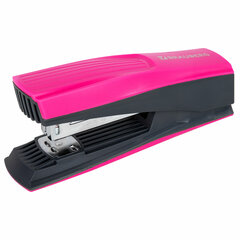 Степлер №24/<wbr/>6, 26/<wbr/>6 BRAUBERG &laquo;SUPER&raquo;, до 30 листов, маджента и черный, 272740