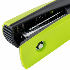 Степлер №24/<wbr/>6, 26/<wbr/>6 BRAUBERG &laquo;SUPER&raquo;, до 30 листов, зелено-черный, 272741