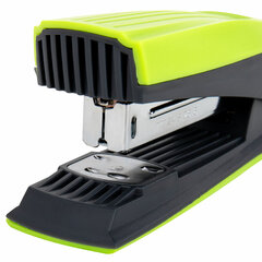 Степлер №24/<wbr/>6, 26/<wbr/>6 BRAUBERG &laquo;SUPER&raquo;, до 30 листов, зелено-черный, 272741