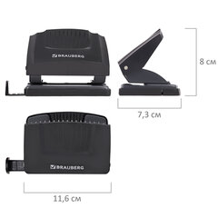 Дырокол BRAUBERG &laquo;SUPER&raquo;, до 20 листов, черный, 272742