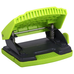 Дырокол BRAUBERG &laquo;SUPER&raquo;, до 20 листов, зелено-черный, 272743
