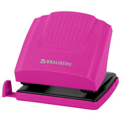 Дырокол BRAUBERG &laquo;SUPER&raquo;, до 30 листов, цвет маджента и черный, 272745