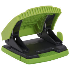 Дырокол BRAUBERG &laquo;SUPER&raquo;, до 30 листов, зелено-черный, 272746