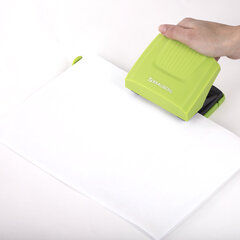 Дырокол BRAUBERG &laquo;SUPER&raquo;, до 30 листов, зелено-черный, 272746