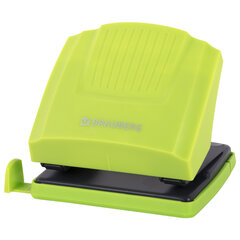 Дырокол BRAUBERG &laquo;SUPER&raquo;, до 30 листов, зелено-черный, 272746