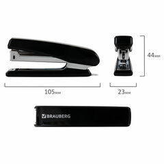 Степлер №10 BRAUBERG &laquo;Standard&raquo;, до 20 листов, черный, 272754
