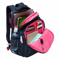 Рюкзак GRIZZLY школьный, анатомическая спинка, 3 отделения, для девочек, LOVE, 40&times;27&times;20 см, RG-361-2/<wbr/>3