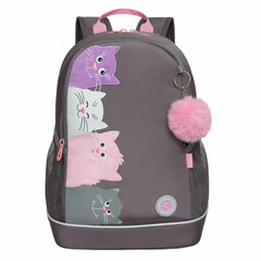 Рюкзак GRIZZLY школьный, анатомическая спинка, 2 отделения, для девочек, FRIENDS CATS, 38&times;28&times;18 см, RG-463-6/<wbr/>2