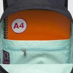 Рюкзак GRIZZLY школьный, укрепленная спинка, 1 отделение, для девочек, BLACK/<wbr/>MINT, 37,5&times;24&times;12 см, RXL-327-3/<wbr/>2