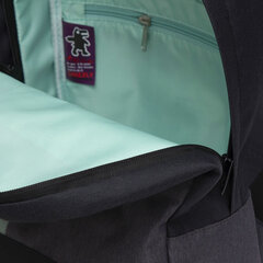 Рюкзак GRIZZLY школьный, укрепленная спинка, 1 отделение, для девочек, BLACK/<wbr/>MINT, 37,5&times;24&times;12 см, RXL-327-3/<wbr/>2