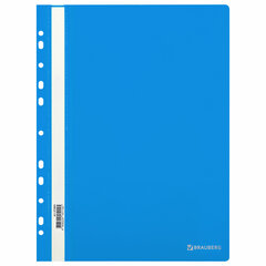 Скоросшиватель пластиковый с перфорацией BRAUBERG EXTRA, А4, 140/<wbr/>180 мкм, синий, 272895