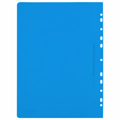 Скоросшиватель пластиковый с перфорацией BRAUBERG EXTRA, А4, 140/<wbr/>180 мкм, синий, 272895