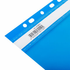 Скоросшиватель пластиковый с перфорацией BRAUBERG EXTRA, А4, 140/<wbr/>180 мкм, синий, 272895