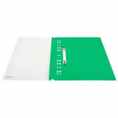 Скоросшиватель пластиковый с перфорацией BRAUBERG EXTRA, А4, 140/<wbr/>180 мкм, зеленый, 272896