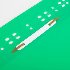 Скоросшиватель пластиковый с перфорацией BRAUBERG EXTRA, А4, 140/<wbr/>180 мкм, зеленый, 272896