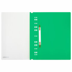 Скоросшиватель пластиковый с перфорацией BRAUBERG EXTRA, А4, 140/<wbr/>180 мкм, зеленый, 272896