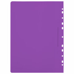 Скоросшиватель пластиковый с перфорацией BRAUBERG EXTRA, А4, 140/<wbr/>180 мкм, фиолетовый, 272897