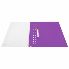 Скоросшиватель пластиковый с перфорацией BRAUBERG EXTRA, А4, 140/<wbr/>180 мкм, фиолетовый, 272897