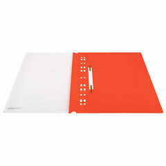 Скоросшиватель пластиковый с перфорацией BRAUBERG EXTRA, А4, 140/<wbr/>180 мкм, красный, 272898