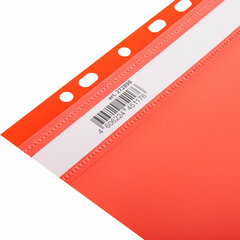 Скоросшиватель пластиковый с перфорацией BRAUBERG EXTRA, А4, 140/<wbr/>180 мкм, красный, 272898