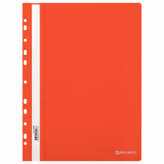 Скоросшиватель пластиковый с перфорацией BRAUBERG EXTRA, А4, 140/<wbr/>180 мкм, красный, 272898