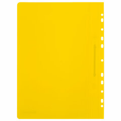 Скоросшиватель пластиковый с перфорацией BRAUBERG EXTRA, А4, 140/<wbr/>180 мкм, желтый, 272899