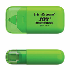 Корректирующая лента ERICH KRAUSE &laquo;JOY&raquo; 5 мм х 6 м, корпус ассорти, блистер, европодвес, 53197