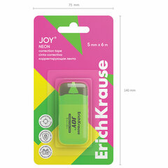 Корректирующая лента ERICH KRAUSE &laquo;JOY&raquo; 5 мм х 6 м, корпус ассорти, блистер, европодвес, 53197
