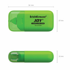 Корректирующая лента ERICH KRAUSE &laquo;JOY&raquo; 5 мм х 6 м, корпус ассорти, блистер, европодвес, 53197