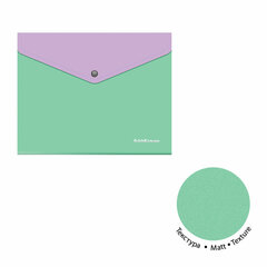 Папка-конверт с кнопкой ERICH KRAUSE &laquo;Matt Pastel Bloom&raquo;, А5+, до 120 л., с карманом, ассорти, 0,18 мм, 61150