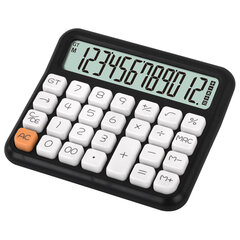 Калькулятор настольный BRAUBERG KW-1000-BK (152&times;132 мм), 3D-кнопки, 12 разрядов, черный, 272956