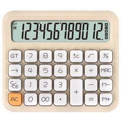 Калькулятор настольный BRAUBERG KW-1000-BG (152&times;132 мм), 3D-кнопки, 12 разрядов, бежевый, 272957