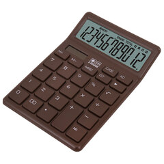 Калькулятор настольный BRAUBERG CH-12-BR (153&times;103 мм),12 разрядов, двойное питание, коричневый, 272961