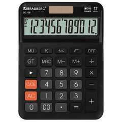 Калькулятор настольный BRAUBERG DC-118-BK (175&times;126 мм), 12 разрядов, двойное питание, черный, 272962