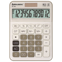Калькулятор настольный BRAUBERG DC-118-BG (175&times;126 мм), 12 разрядов, двойное питание, бежевый, 272963
