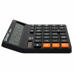Калькулятор настольный BRAUBERG DIGITAL-12-BK (151&times;152 мм), 12 разрядов, двойное питание, ЧЕРНЫЙ, 272968