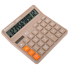 Калькулятор настольный BRAUBERG DIGITAL-12-BG (151&times;152 мм), 12 разрядов, двойное питание, БЕЖЕВЫЙ, 272970