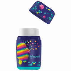 Точилка с ластиком 2 в 1 MAPED (Франция) &laquo;Pixel Party Connect&raquo;, 2 отверстия, 049223
