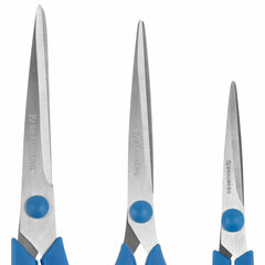 Ножницы BRAUBERG &laquo;UNIVERSAL&raquo; 3 шт. (140, 170, 210 мм), черно-синие ручки, ВЫГОДНАЯ УПАКОВКА, 272978