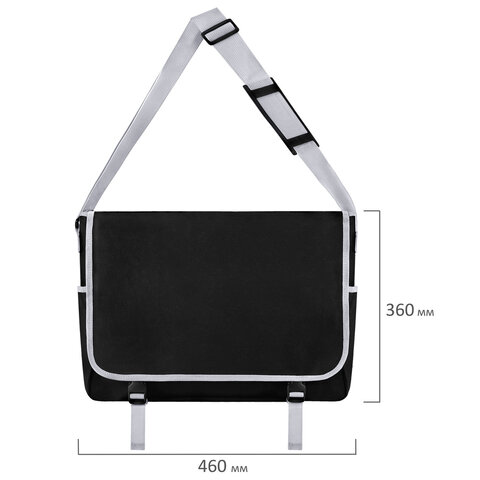 Сумка для художника БОЛЬШАЯ А3+ (46см*36см) 3 отделения, черная, BRAUBERG ART CLASSIC, 272983