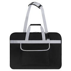 Сумка для художника СУПЕР РАЗМЕР А2+ (62 см х 45 см), чёрная, накладной карман, BRAUBERG ART CLASSIC, 272986