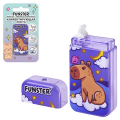 Корректирующая лента FUNSTER (ФАНСТЕР) &laquo;КАПИБАРЫ&raquo;, 5 мм х 5 м, корпус ассорти, блистер, 273020