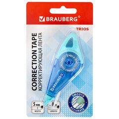 Изображение товара Корректирующая лента BRAUBERG TRIOS 5 мм х 8 м мятно-голубой корпус блистер